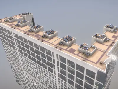 MSK Building 23 east Low-poly 3D model