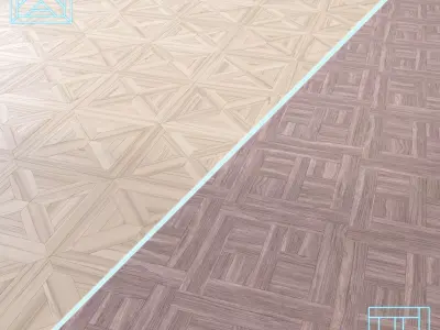 Parquet - Laminate - Wooden floor 2 in 1 Low-poly 3D model 105
