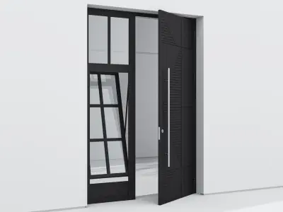 Aluminium door 266 3D model