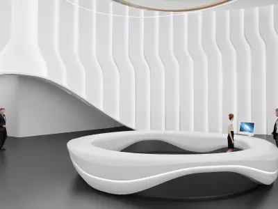 Futuristic Minimal Lobby 3D model