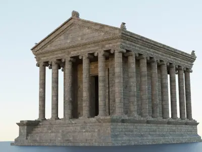 Greco-Roman Temple of Garni PBR game ready Low-poly 3D model