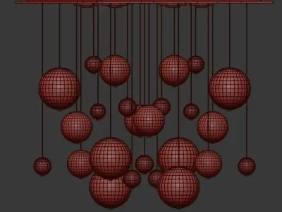 BOLERO AMBER CHANDELIER  3D model