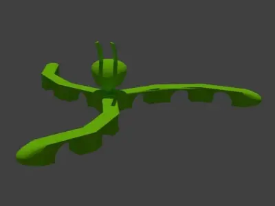 Alien Squid Low-poly 3D model