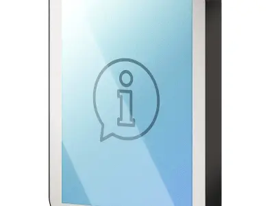 Touch information kiosks City interactive advertising stands 3D model