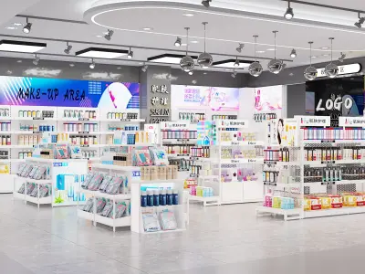 Makeup store 3D model 3D model