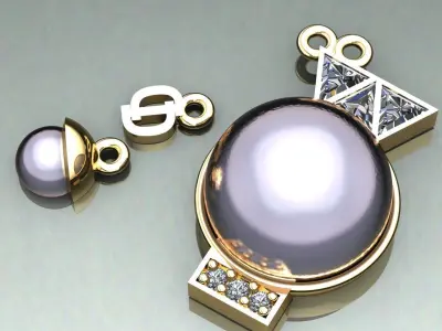 Aquarius pendant 3D print model