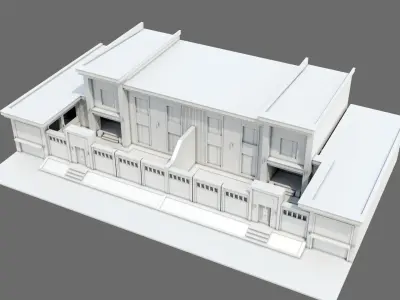 Modern House ID035 3D model