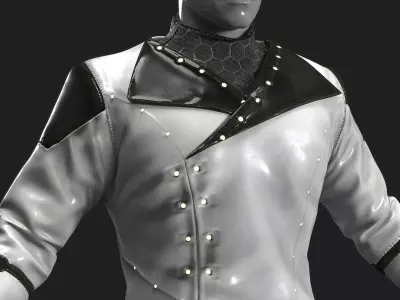 Sci Fi Cyber Clothing Low-poly 3D model