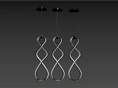 Fralick Light Chrome LED Pendant 3D model