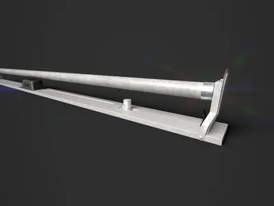 Retro 90s Tube Light - 3D Maya Model with Polygon Mesh 3D model