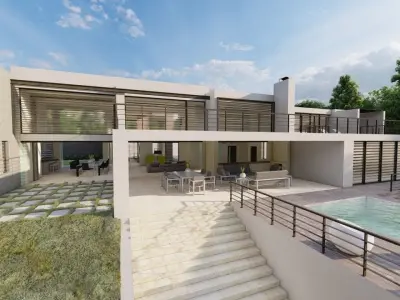 Casa Scene-villa-modern house 3D model 30