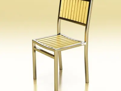 Bar Table and Chair 3D model