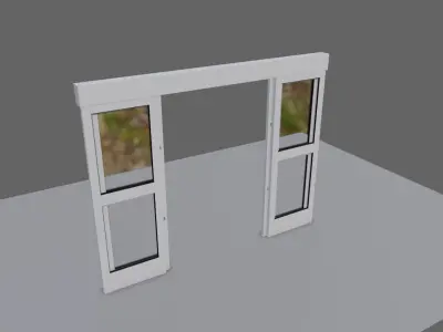 Automatic Door - Shop - Porta Automatica Low-poly 3D model