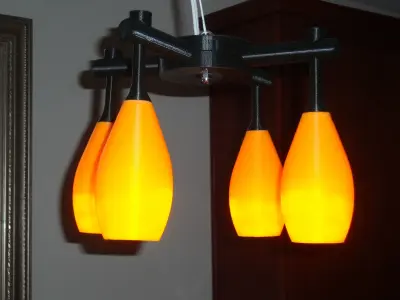 Four Lamp Chandelier Free 3D print model