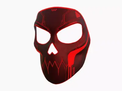 Scifi Skull Mask A06 - Fantasy Character Design Low-poly 3D model