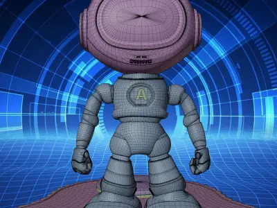 Rigged Robot Character Low-poly 3D model purchase