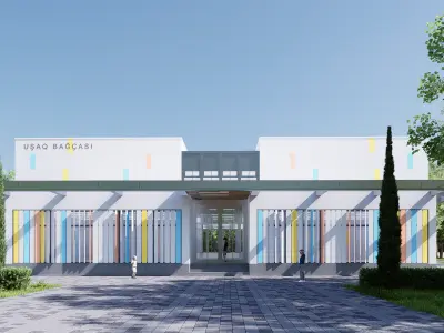 kindergarten Low-poly 3D model