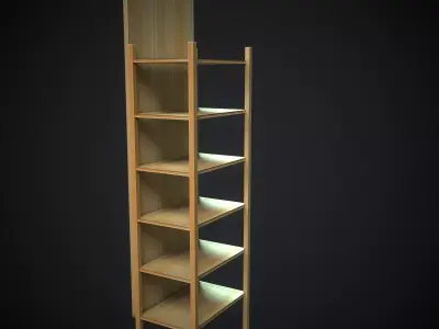 Wooden Stillage Low-poly 3D model