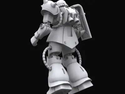 Gundam mobile suit MS06J model 3D model