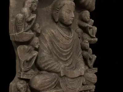 Ancient Buddha Altar 3D model