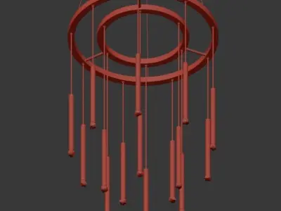 Candle Triplex Pendant 3D model