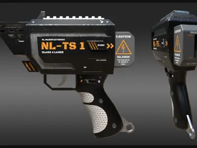 Sci-fi Stun Gun Low-poly 3D model