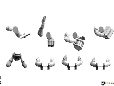 Universal Guard - Heavy Weapons Set 1 3D print model