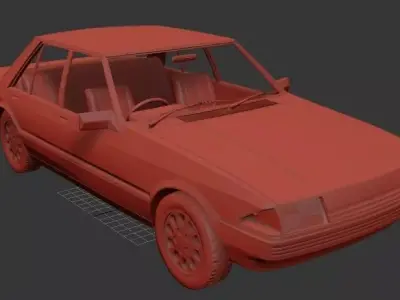 F Falcon AU Mk4f XE sedan 1982 3D print model