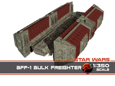 BFF-1 Bulk Freighter 1-350 scale F-Toys 3D print model