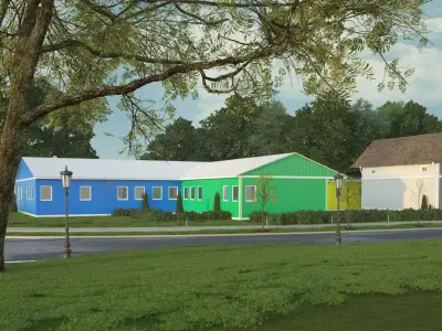  Kindergarten Modular Building 460m2 3D model