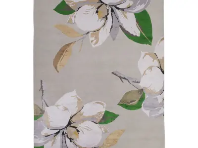 Magnolia Ice Wool  Silk rug 3D model