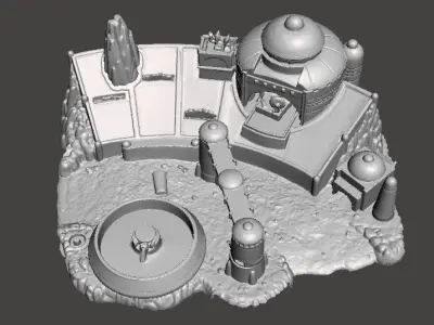 SW MOS ESPA DIORAMA VINTAGE FIGURE MODEL RACE SCENE 90s 3D print model