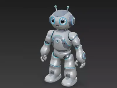 Humanoid Robots Pack Sci-Fi Futuristic 3D Models Low-poly 3D model