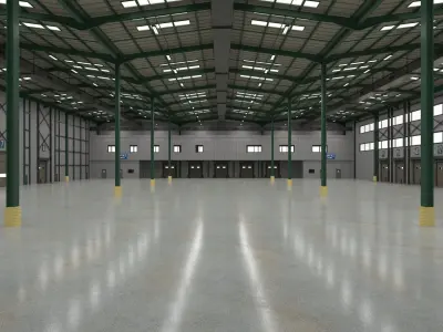 Warehouse Logistic 6 interior and exterior 3D model