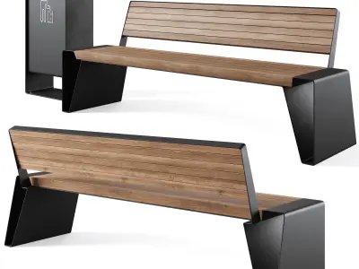 Park Benches Radium by mmcite 3D model