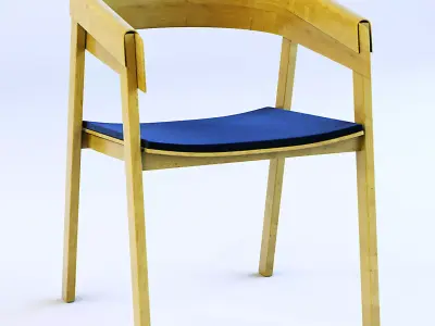 Jive 55 Stackable Wooden Armchair 3D model