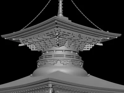 Ishiyama Temple 3D print model