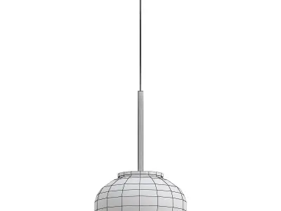 ALIVE modern pendant light with clear glass shade 3D model