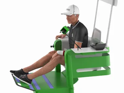  Elevated Chair with Tennis Umpire 