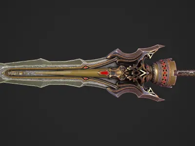 Imperial Sword 3D Model Low-poly 3D model