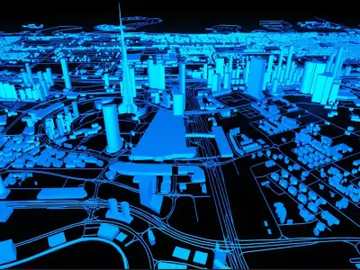 Dubai City 3D Model High Detail Urban  for Animation  Low-poly 3D model