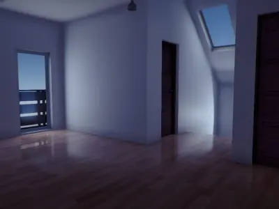 Winter Cottage Low-poly 3D model