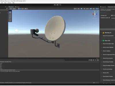 Parabolic Satellite Dish 3D Model Low-poly 3D model