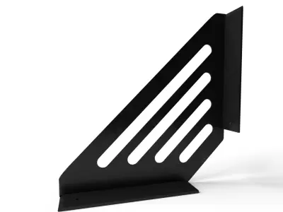 Heavy-Duty Industrial Metal Gusset Bracket 2 color 3D model