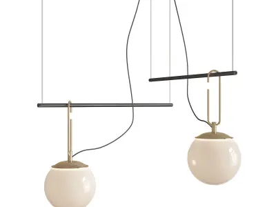 Chandelier collection low poly 3d model Low-poly 3D model
