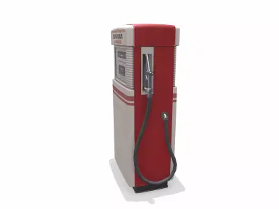 Old Retro Vintage Gas Pump Low-poly PBR Low-poly 3D model