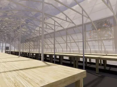 Agricultural Greenhouse Tent Frame -B11 3D model