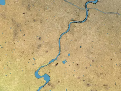 Ahmedabad - 3D City Topography Terrain 3D Model Pack