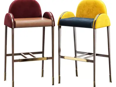 BAR CHAIR MILLER Low-poly 3D model