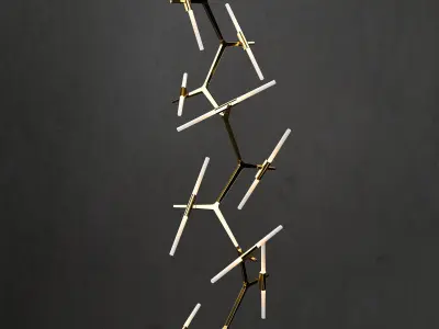 Chandelier agnes 20 lights vertical 3D model